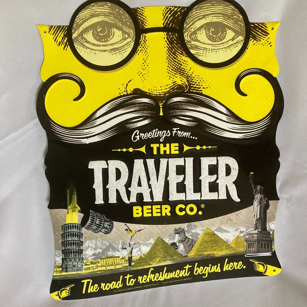 Traveler Beer Company Metal Wall Sign.